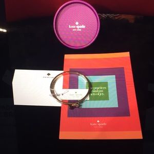 ♠️KATESPADE MOON RIVER GLITTER BOW BANGLE BRACELET